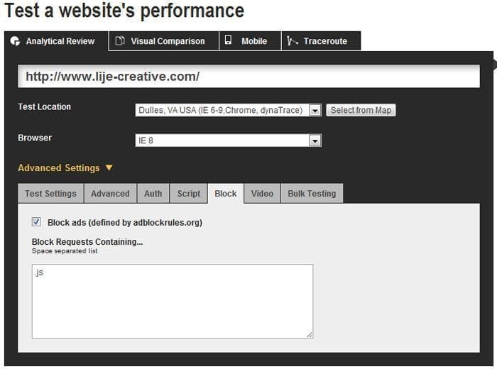 javascript-test accelerer site internet