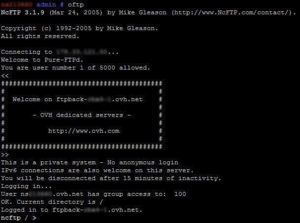 backup ftp ovh