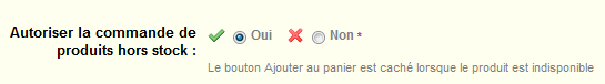 commande-hors-stock produit rupture stock panier