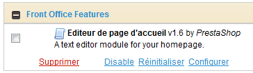 page-accueil prestashop questions