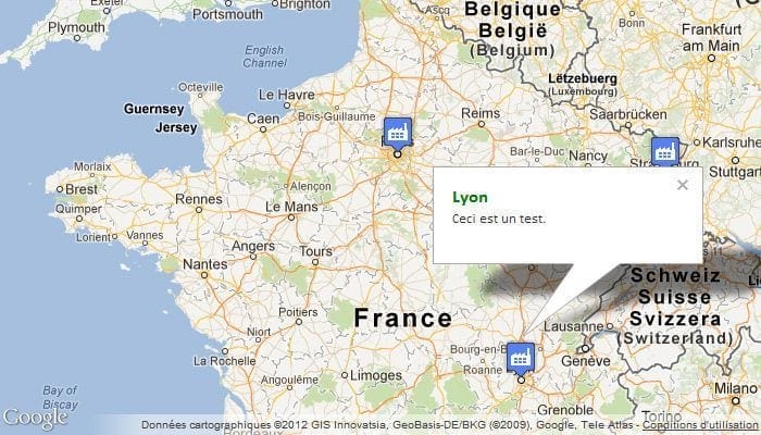 google maps plusieurs markers