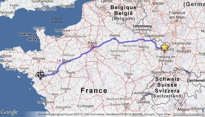 google maps trajet personnalisé