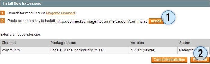 magento installation pack fr