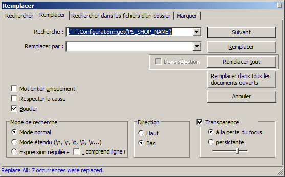remplacer